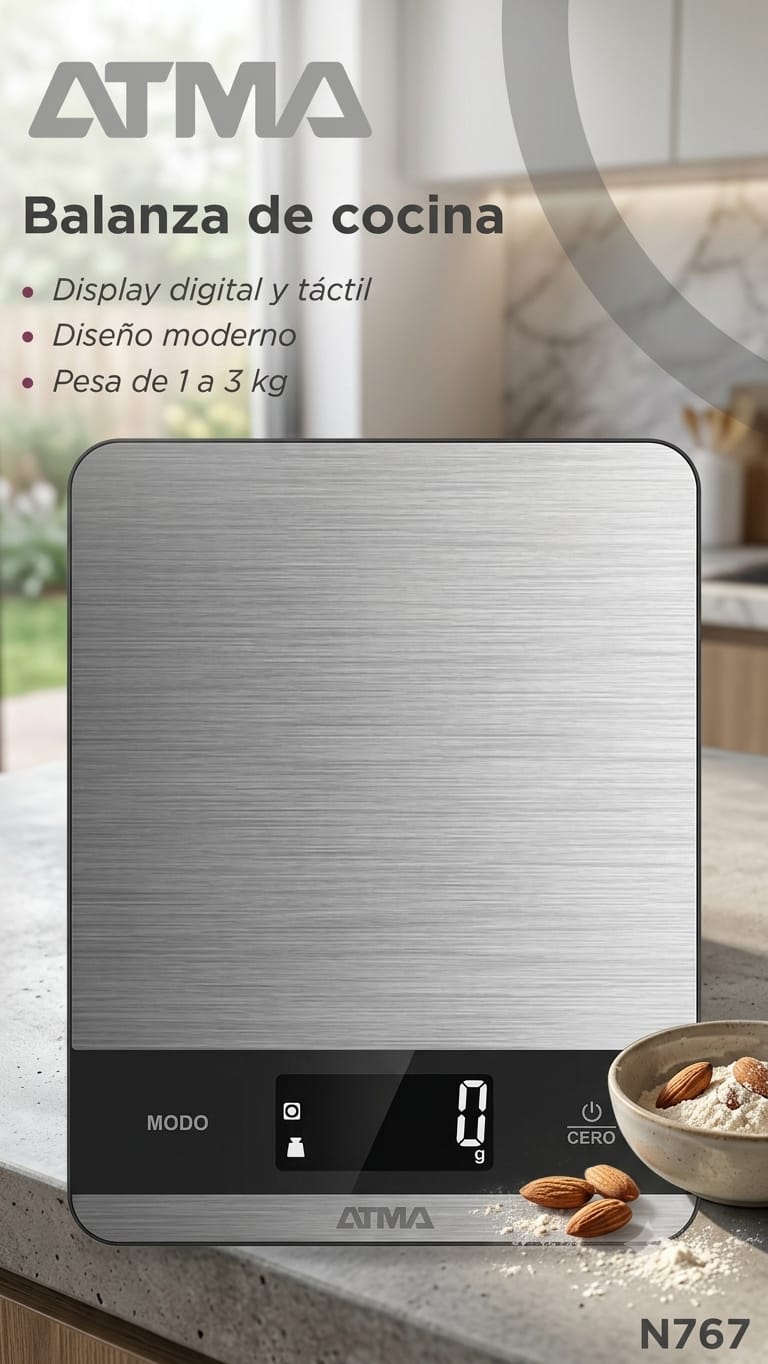 BALANZA DE COCINA ATMA DIGITAL 3KG