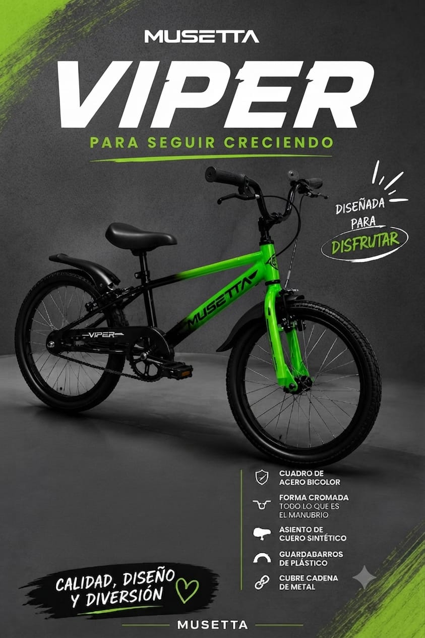 BICICLETA MUSETTA VIPER R16