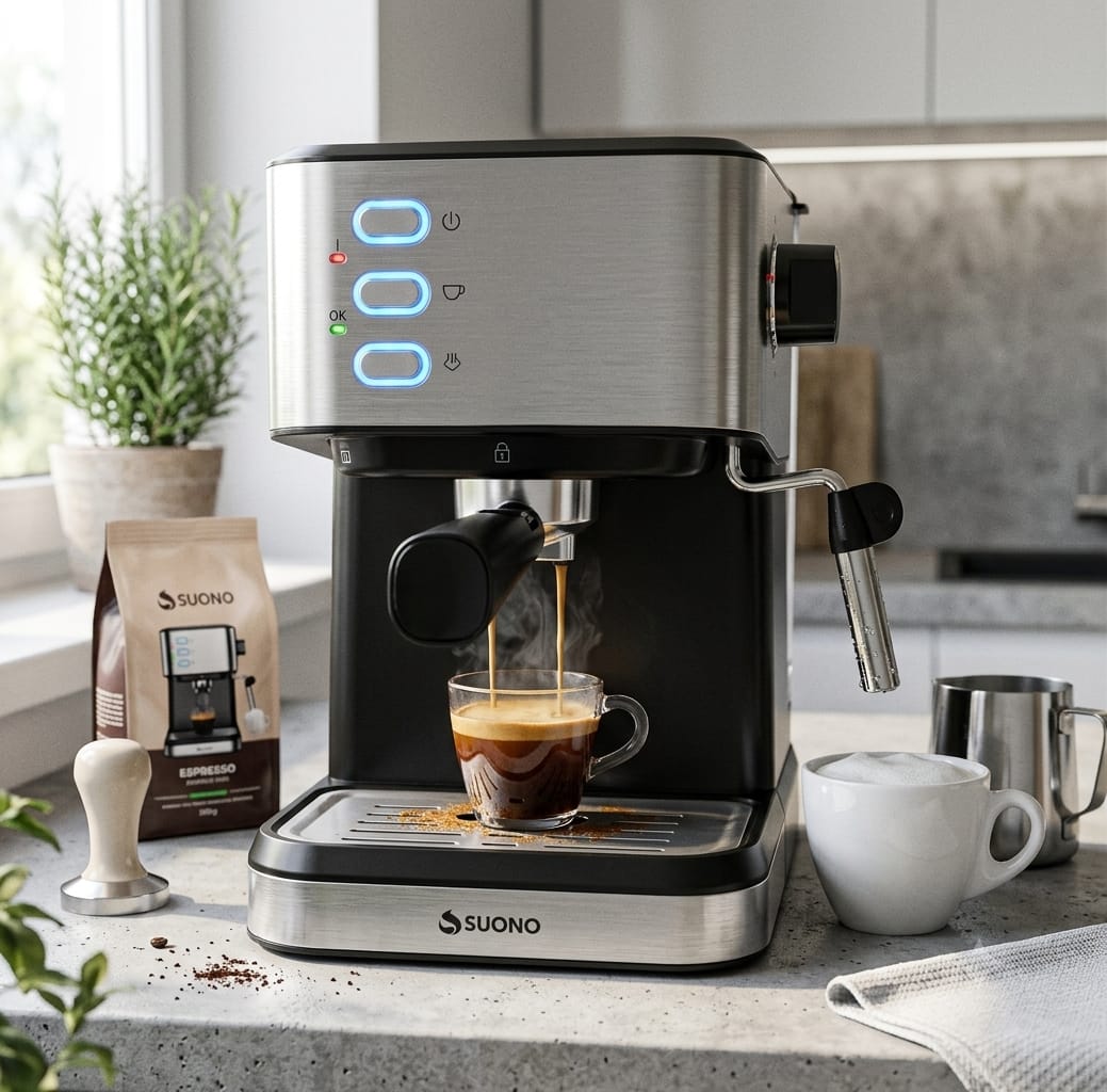 CAFETERA ESPRESO SUONO CON VAPORIZADOR