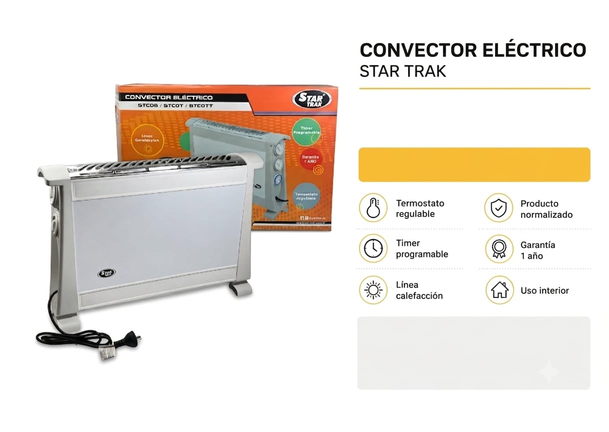 CALEFACCION CONVECTOR STARTRACK C-TERMOSTATO Y TIMER