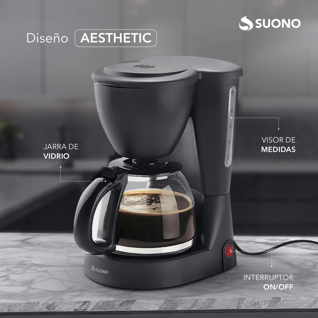 CAFETERA DE FILTRO SUONO 1.2 LTS