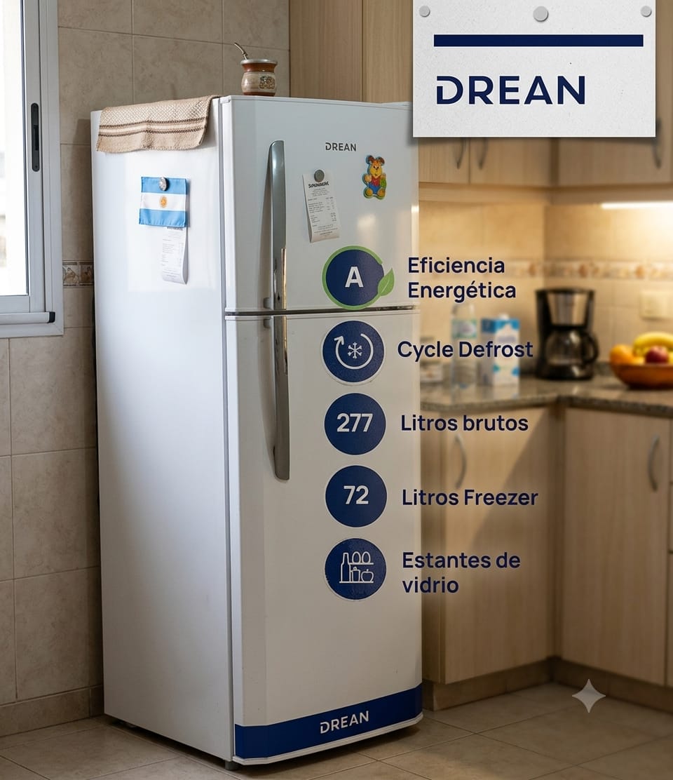 HELADERA DREAN 277L BLANCA