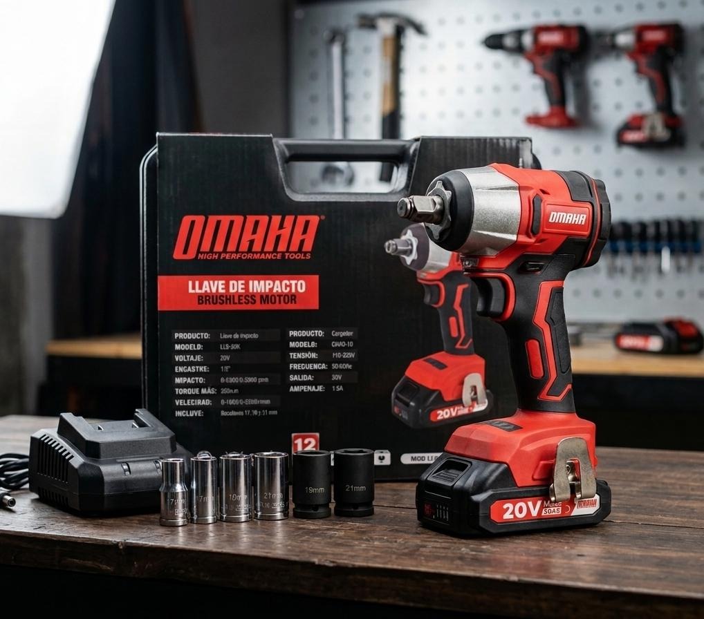 HERRAMIENTA LLAVE DE IMPACTO OMAHA 20V