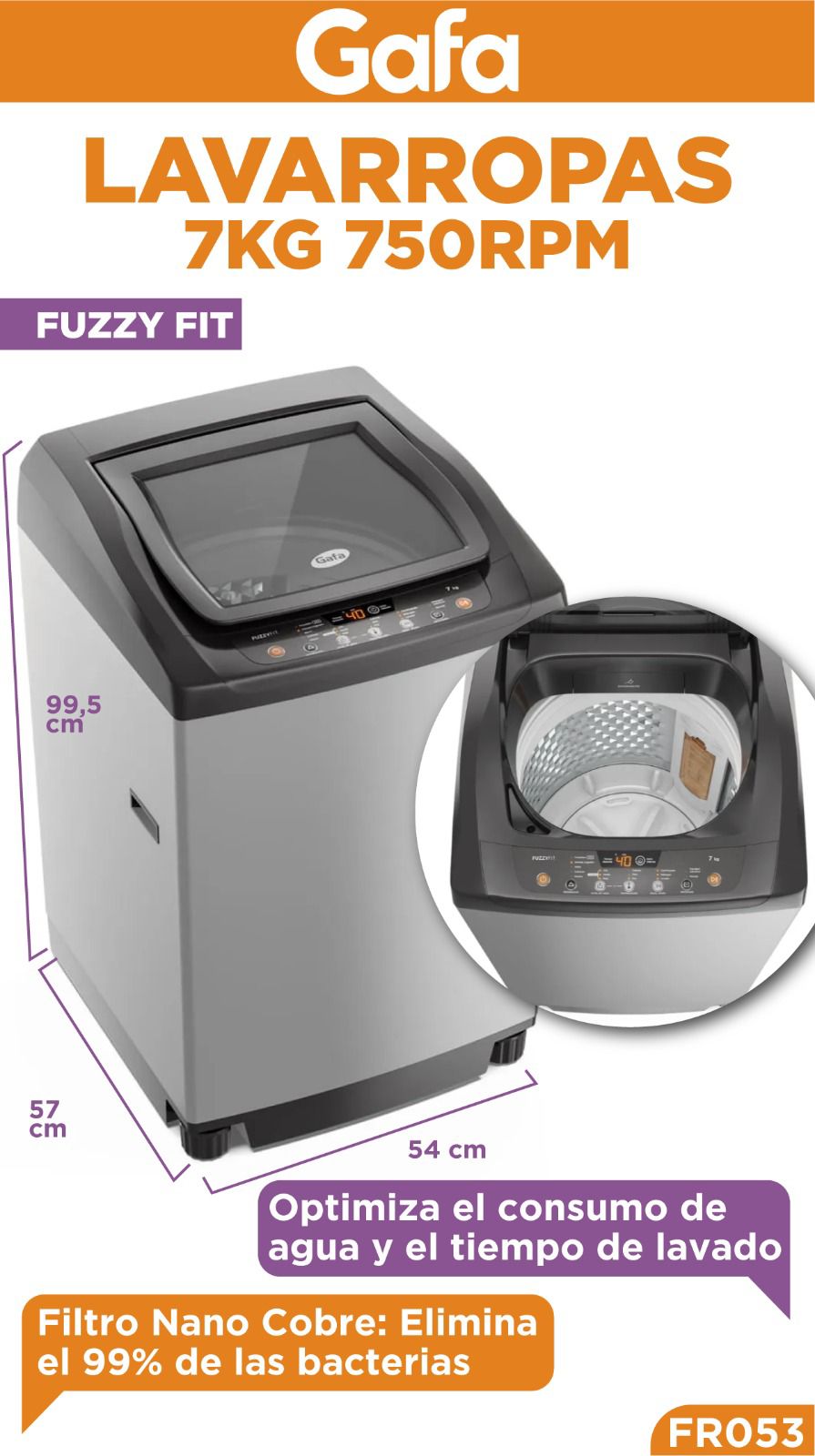 LAVARROPAS GAFA FUZZY FIT 7KG GRIS
