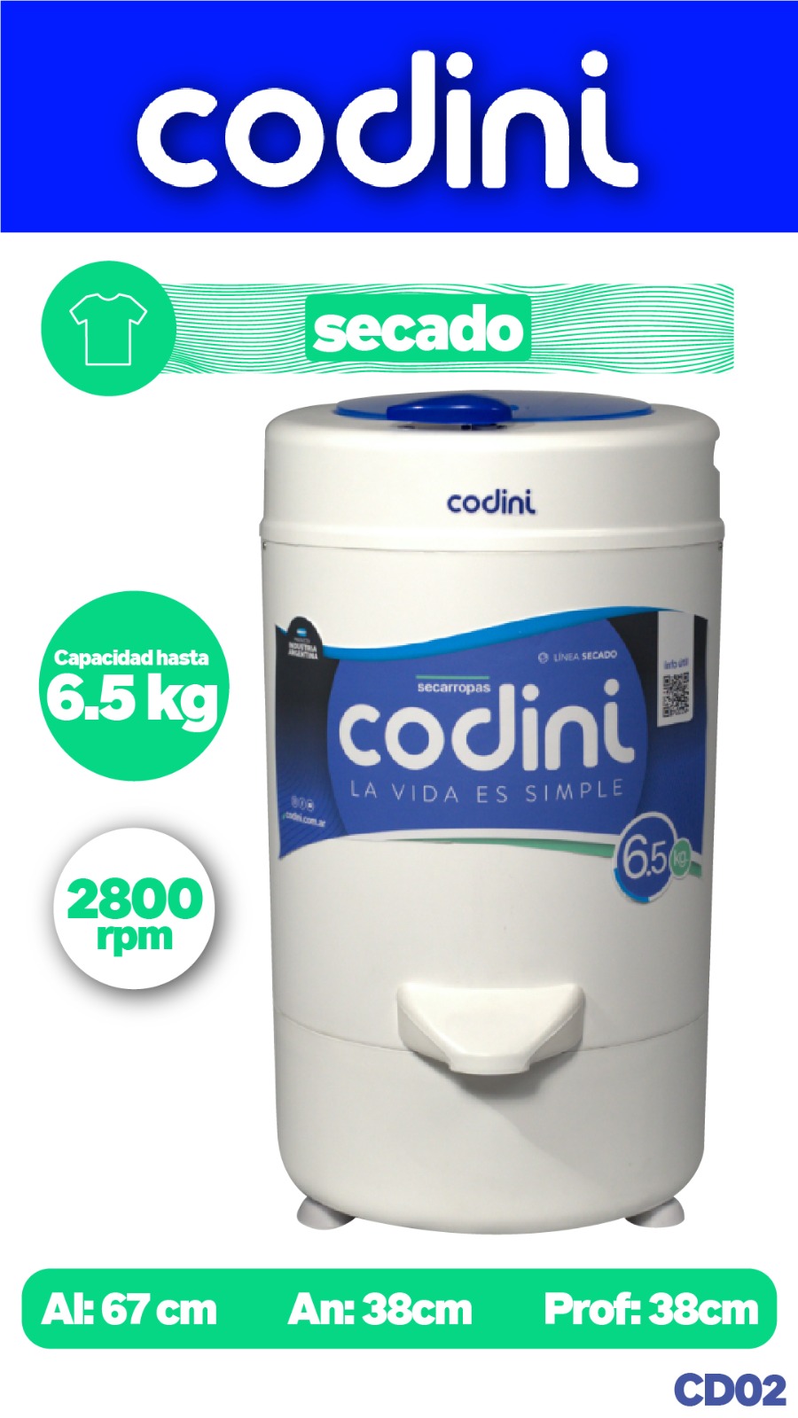 SECARROPAS CODINI