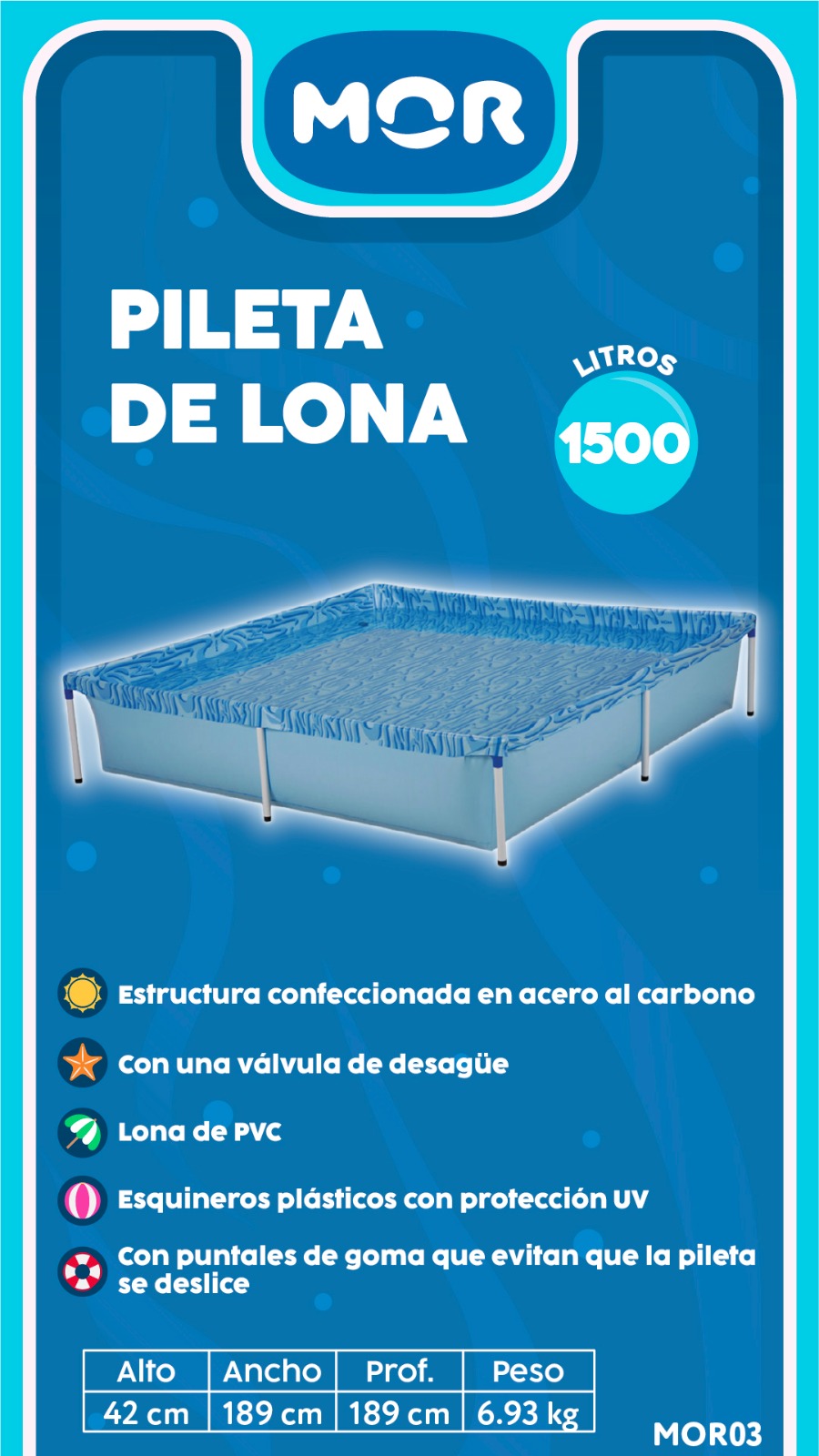 PILETA MOR 1500 LTS