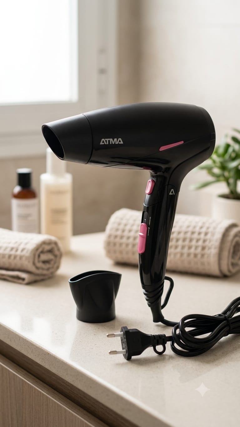 SECADOR DE PELO ATMA ATTITUDE TRAVEL PLEG NEGRO