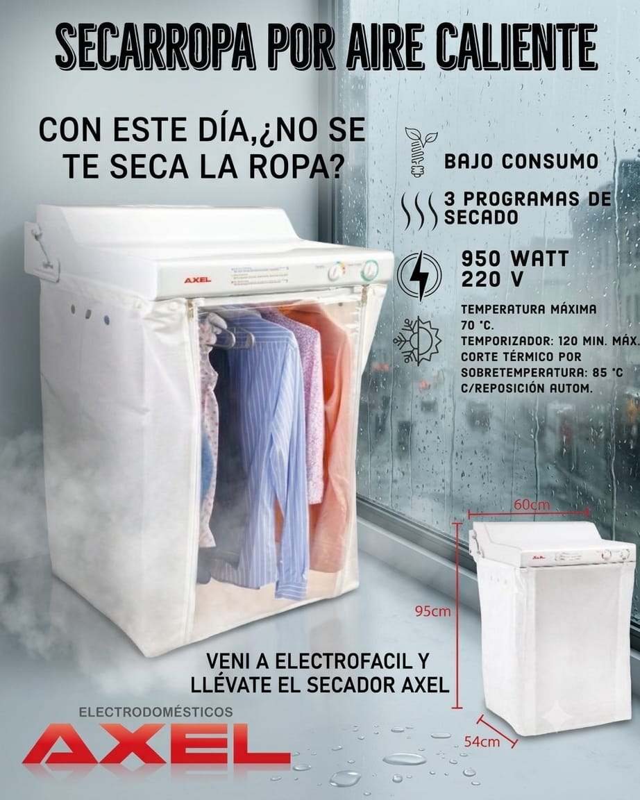 SECADOR DE ROPA POR CALOR AXEL