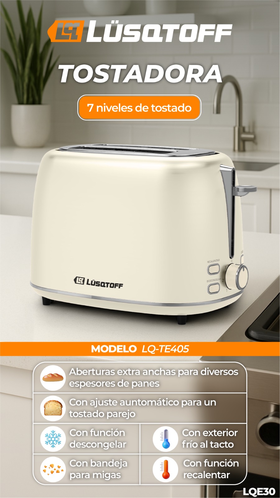 TOSTADORA VINTAGE LUSQTOFF CREMA