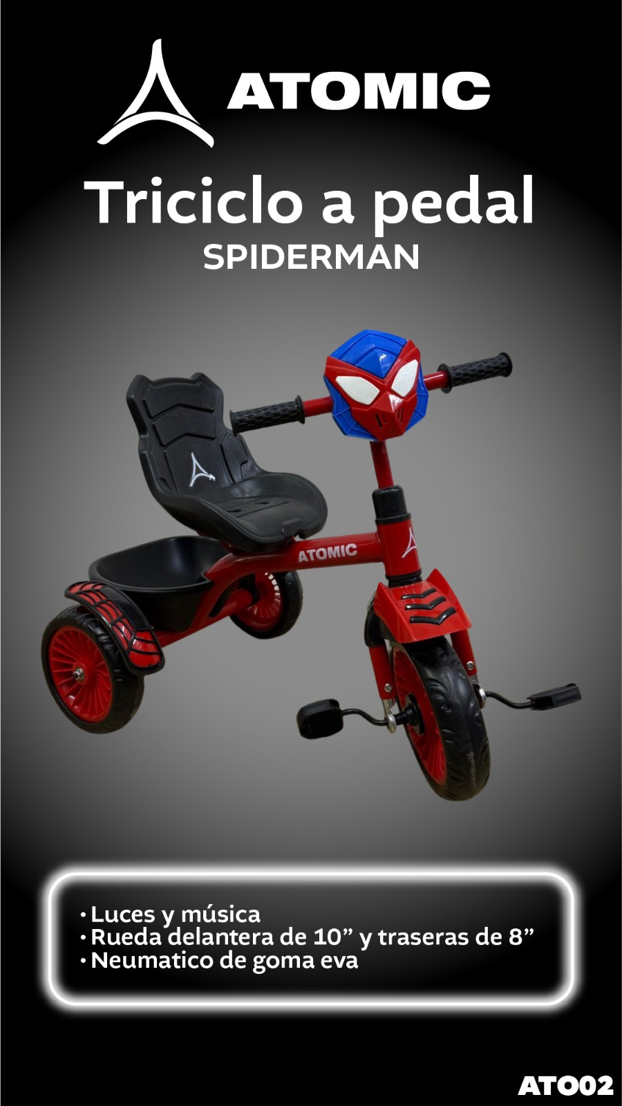 TRICICLO A PEDAL ATOMIC