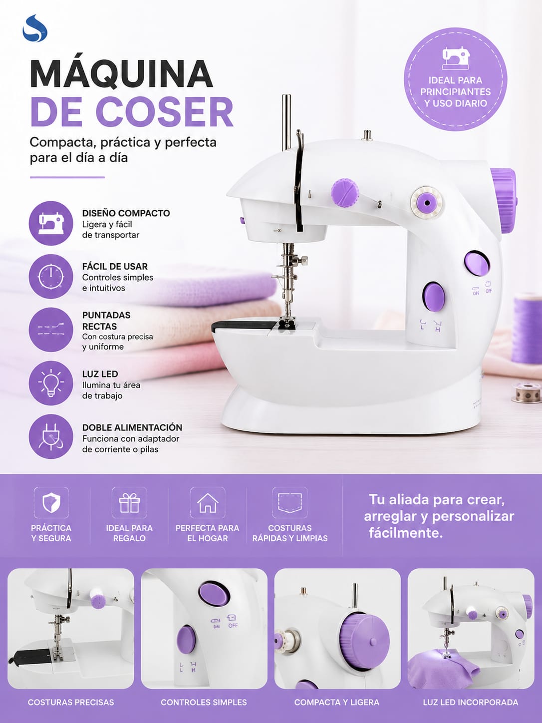 MAQUINA DE COSER MINI SUONO
