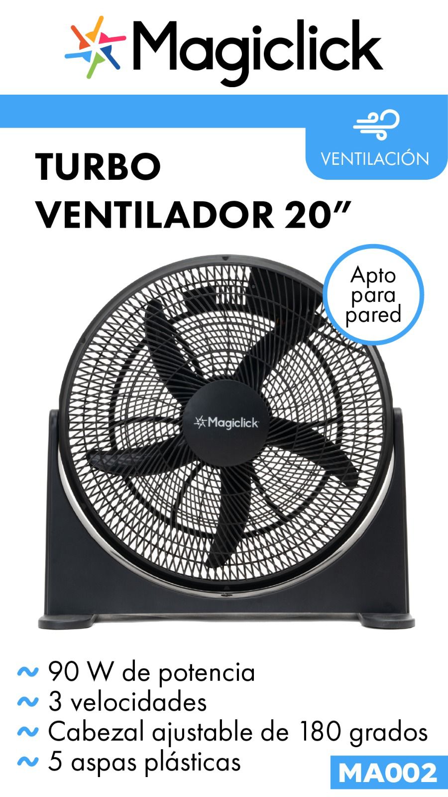 VENTILADOR TURBO 20" MAGICLICK