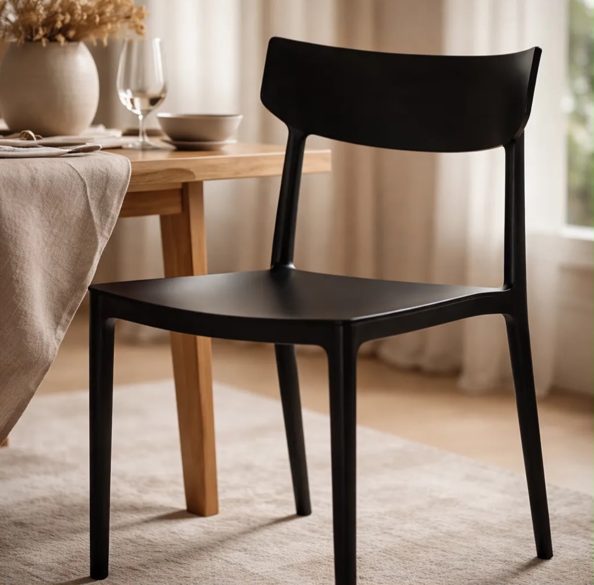 SILLA ROMA NEGRO X4