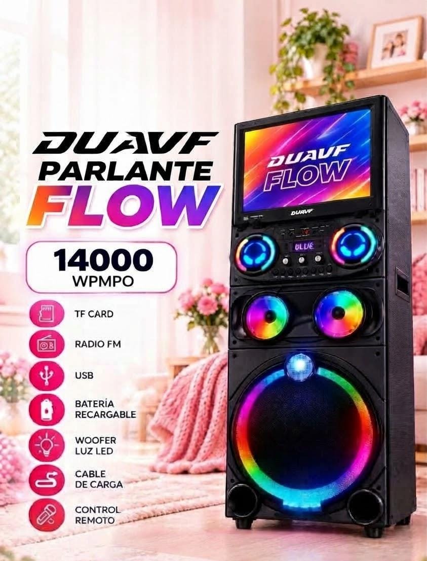 PARLANTE CON PANTALLA FLOW DUAVF 1x12