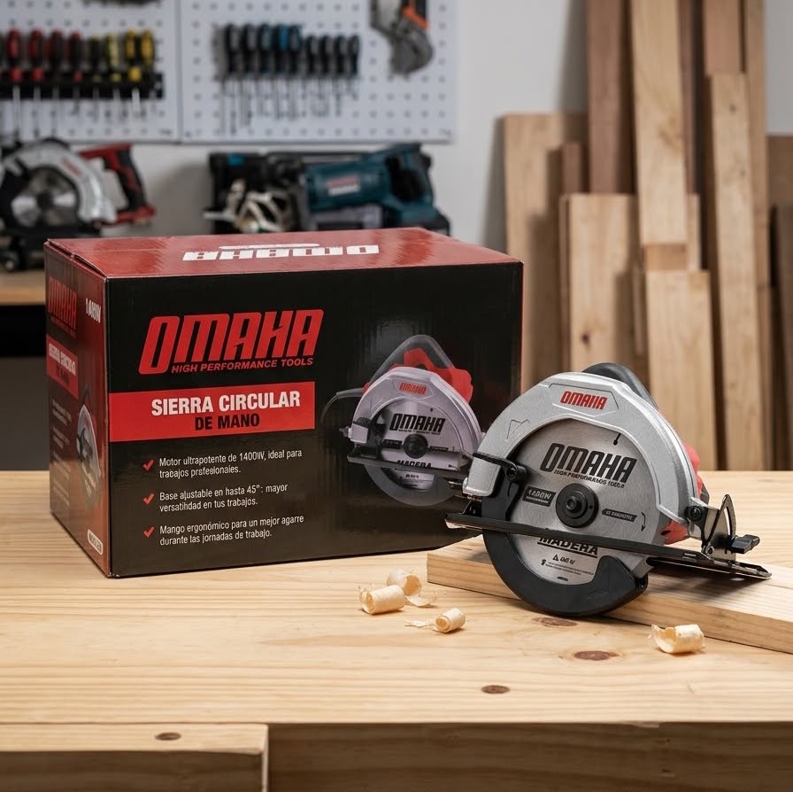 HERRAMIENTA SIERRA CIRCULAR OMAHA 1400W