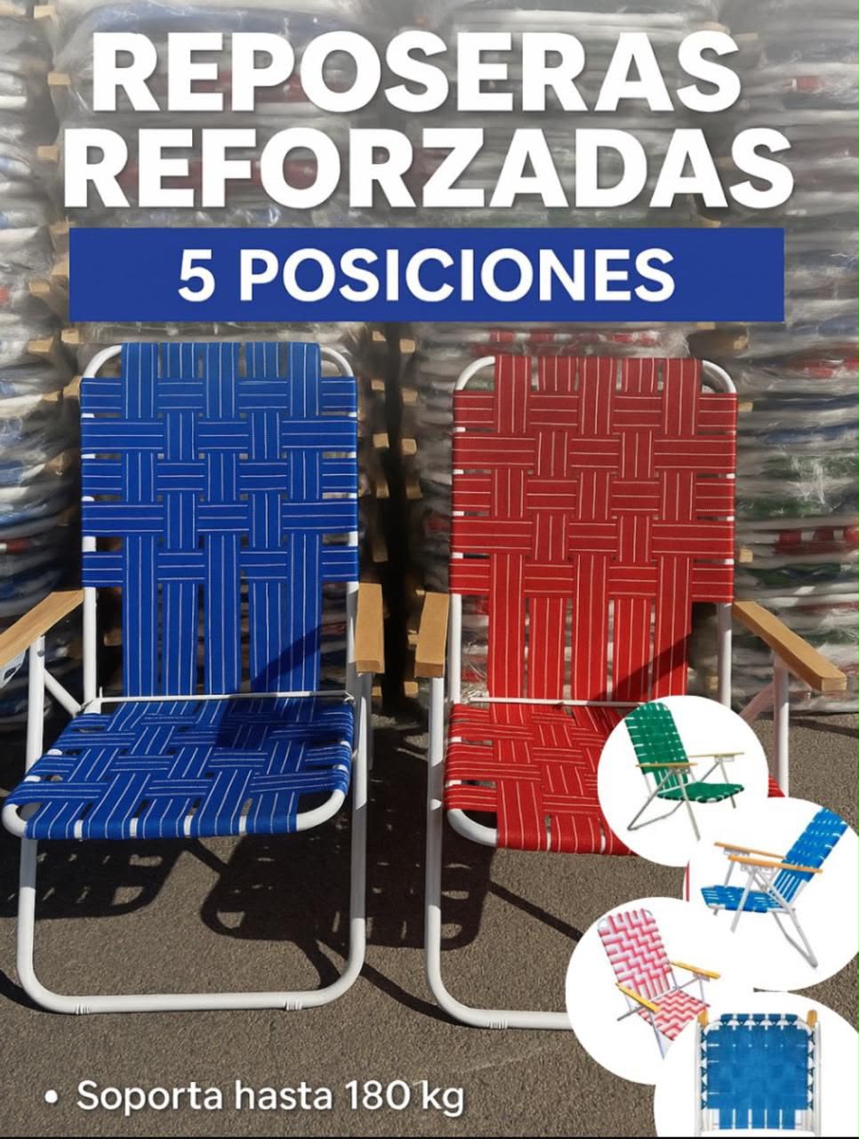 REPOSERA 5 POSICIONES DE CAÑO REFORZADA